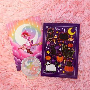 Witch Visions halloween/witchy themed print and sticker set